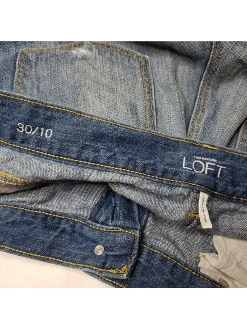 LOFT denim distressed